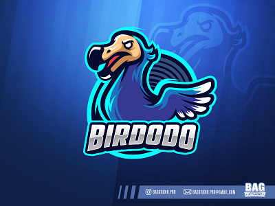 Dodo Bird Esport Logo animal bird cartoon character dodo esport illustration logo mascot sport vector