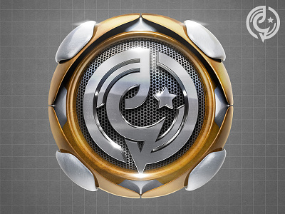 Bagstudio Gold and Silver Emblem 3d chrome cinema4d design emblem gold logo metal render shield shiny silver