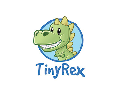 Dinosaur Mascot Logo cute dinosaur green kid monster smile t rex teeth tiny toy tyrannosaur wild