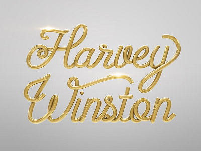 3d Lettering 3d cinema4d cursive gold golden handwritting letras lettering render