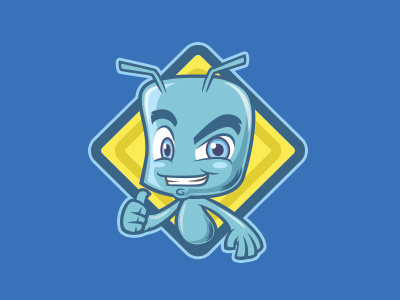 Alien Logo Template alien antenna badge cartoon character cute emblem envato logo mascot ok sticker