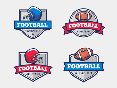 American Football Badges badges ball emblem football free freepik handdraw helmet logo rugby sketchn sport