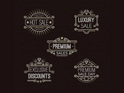 Luxury Badges Collection badges crown emblem freepik ornamental premium retro royal sale stickers