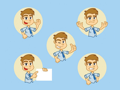 Businessman cartoon character collection businessman corporate freepik funny guy man mascot office success suit tie worker