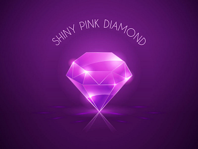 Shiny Pink Diamond design diamond elegant free freepik gem jewel luxury pink vector violet