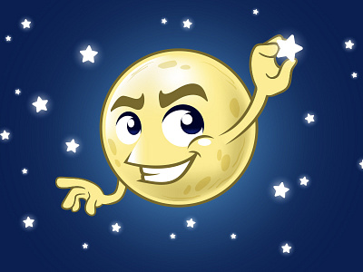 Cartoon Moon Vector