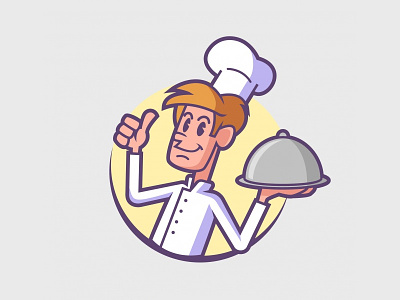 Chef Illustration cartoon character character chef culinary cute drawing drawn gastronomy gourmet hand kitchen restaurant