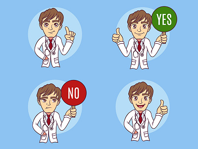 Doctor Mascot Collection 02 cartoon doctor freepik health healthcare mascot professional