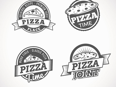 Vintage Pizza Logo Collection 02 by Horacio Velozo on Dribbble