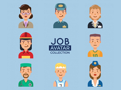 Job Avatar Collection 02 avatar business design flat job people professions uniform work worker