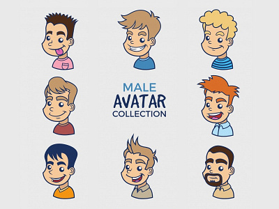 Cartoon Male Avatar Collection