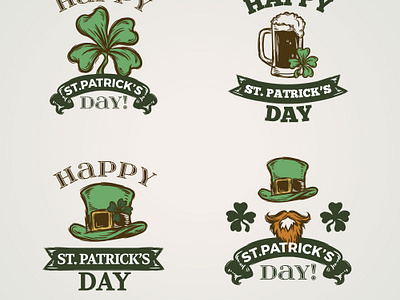 Saint Patrick badges collection by Horacio Velozo on Dribbble