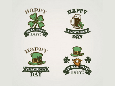 Saint Patrick badges collection