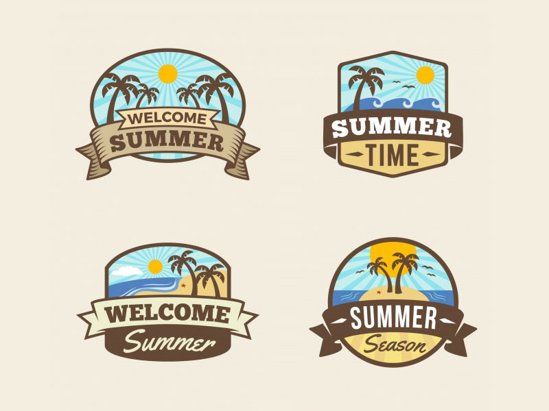 Summer Badges Collection by Horacio Velozo on Dribbble