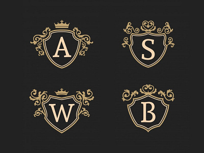 Vintage Luxury Badges Collection antique badges classic decoration decorative design emblem label logo luxury vintage