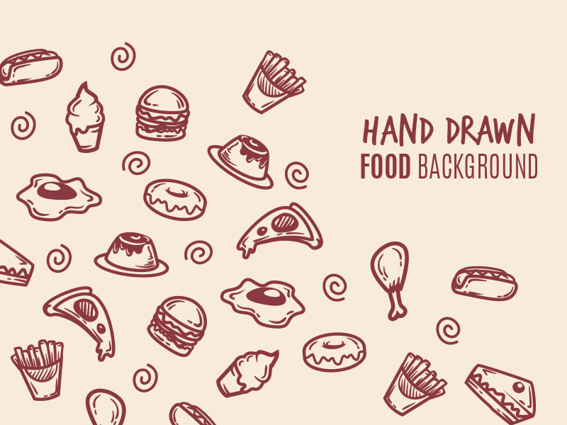 Hand Drawn Food Background by Horacio Velozo on Dribbble