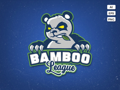 Angry Panda Logo Template angry animal bamboo bear chew china esport logo mad mascot nature panda sport team wild