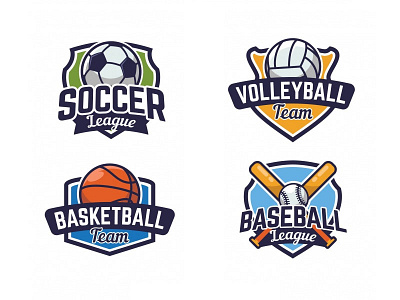 Sports Logo Collection badge badges baseball basketball college freepik league logo soccer sport team tournament volleyball