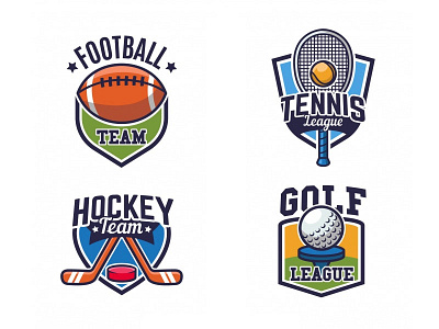 Sports Logo Collection badges college football freepik golf hockey league logos sport tennis tournament