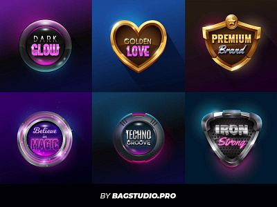 Vector 3d Badges Collection Vol2