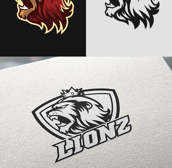 King Lion Mascot And Esport Logo By Horacio Velozo On Dribbble