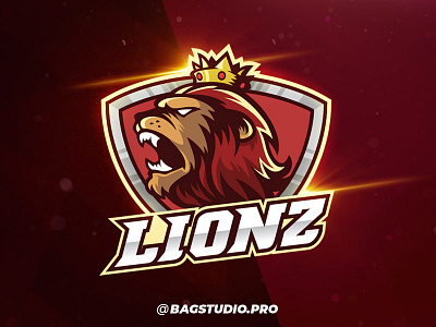 King Lion Mascot & Esport Logo animal brand emblem king lion logo mascot roar royal sport sport logo sport mascot vector