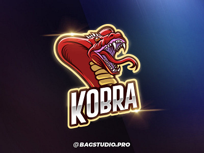 Cobra Logo Vector Esport Template badge cobra emblem esport gamer logo mascot poison reptile snake sport team