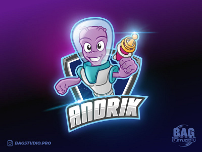 Space Alien Logo alien cartoon character esport illustration logo mascot scifi space spacesuit