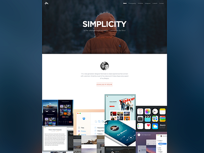 Portfolio Obsession design designer innovation mockup modern portfolio retina simple simplicity web website