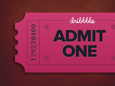 Dribbble Invite admit dribbble dribbble invite invitation invite invites pass ticket tickets