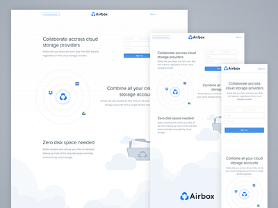 Airbox Web App app experience files icons interface landing page product ui ux web web app wireframes