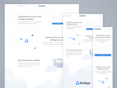 Airbox Web App app experience files icons interface landing page product ui ux web web app wireframes