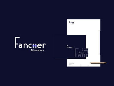 Fancher Stationary Design design identity branding logo branding logos graphics logo design branding logo design concept logotype minimalist logo modern logo modern stationary stationery design ui