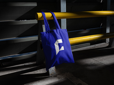 Letter F bag mockup