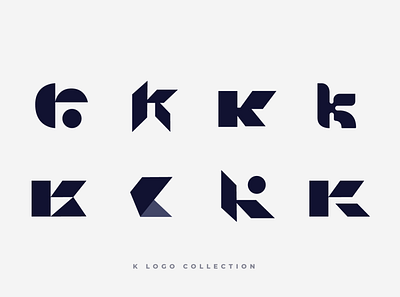 K Logo Collection brand branding collection design illustrator k letter letter lettermark logo logo design logotype minimal typography