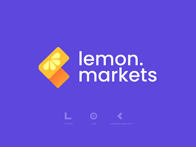 Lemon Markets Concept 1 brand brand identity branding design fintech illustrator logo logo design logodesign logos logotype minimal saas saas design typography