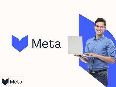 Meta Logo brand identity branding branding design design fintech flat illustrator logo logo design logotype minimal saas typography