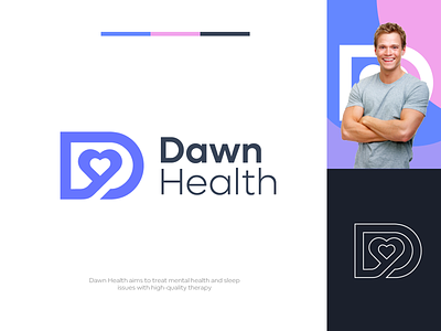 Dawn Health Concept brand branding design illustration illustrator logo logo design minimal typography ui vector