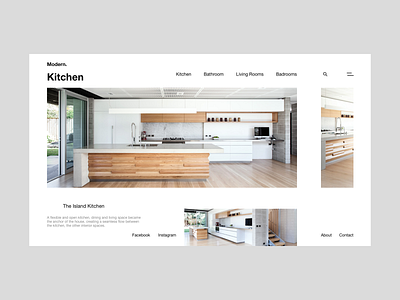 Modern Kitchen ui ux web