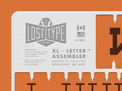 LT-002 assembler bracket frame letters lost type snap out type wallpaper
