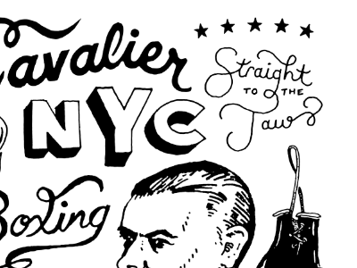 Cavalier/Boxing boxing cavalier drawing gym illustration lettering marker nyc pen type