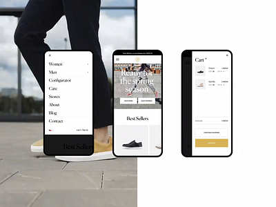 Vasky shoe brand redesign czech homepage mobile qusion shoe ui uiux vasky