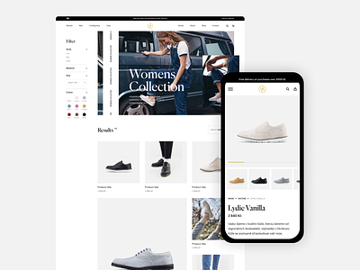Vasky e-commerce redesign design ecommerce mobile product product page qusion shoe ui uiux website
