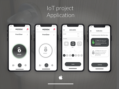 Iot project app app door ios iot lock protect ui ux