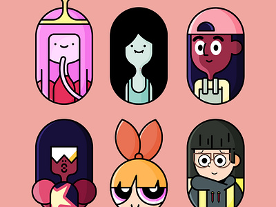 pink cartoon network characters
