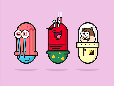 Characters icon in capsule shape