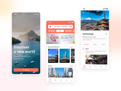 Do-Land Travel App app design mobile travel ui ux