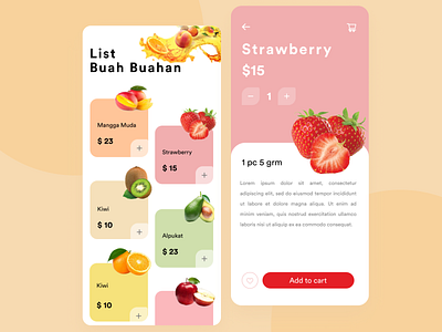 Shop App For Fruit ecommerce fruit mobile app shop ux
