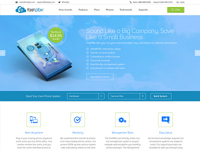 Fast PBX Re-Design redesign website