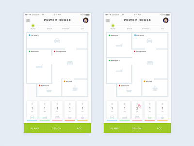 Power House building home dashboard home house mobile app ui ux